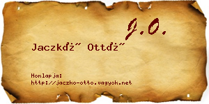 Jaczkó Ottó névjegykártya